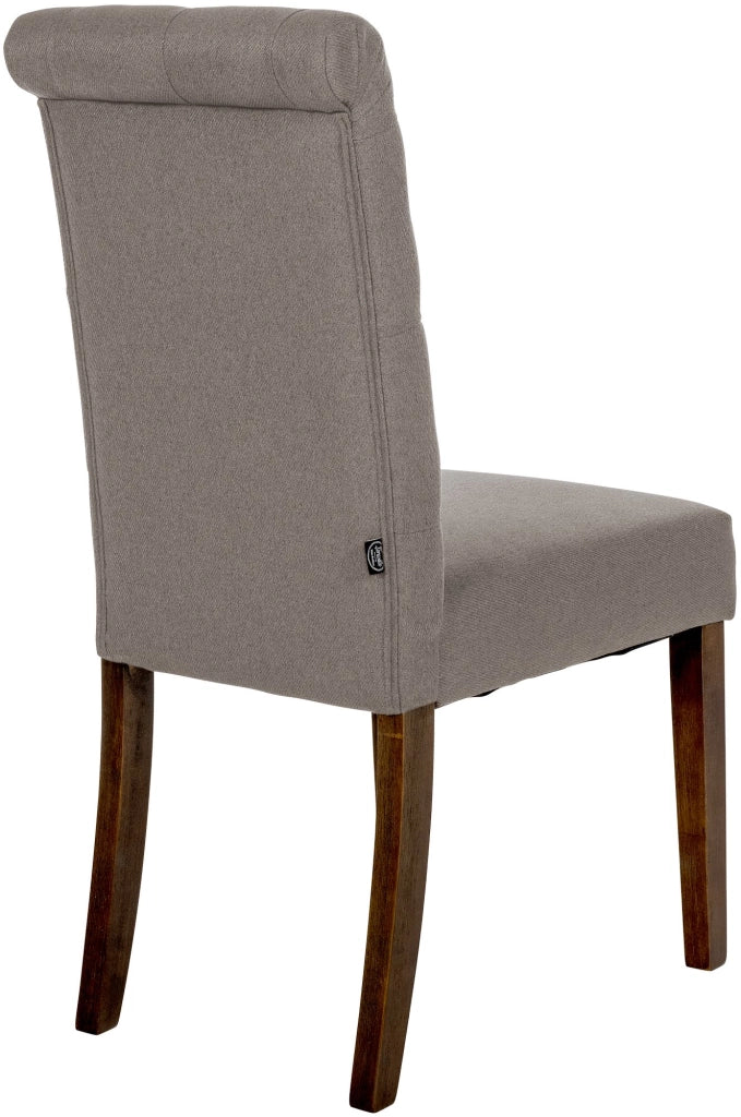 Set di 2 sedie da pranzo Lisburn Tortora,Tessuto
