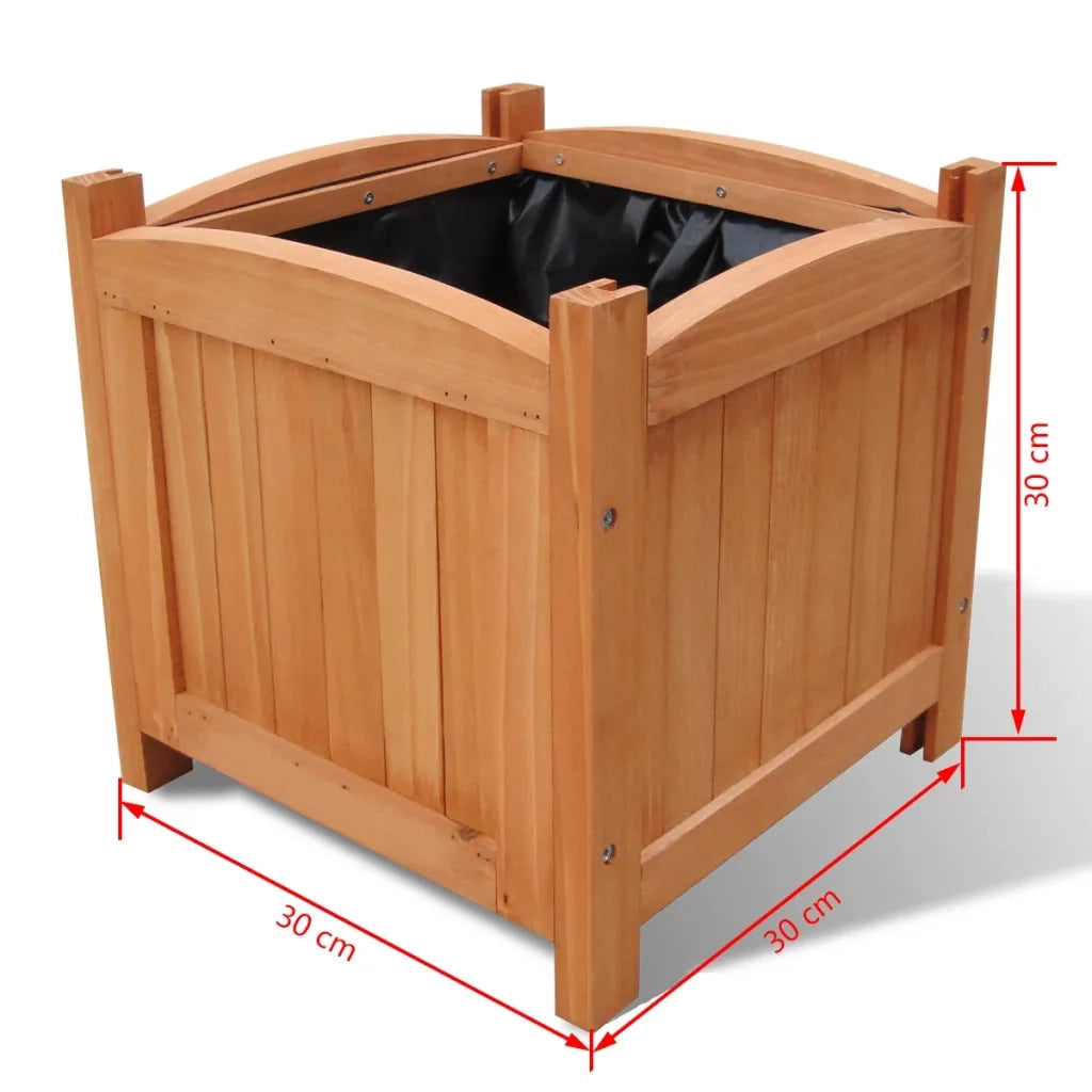 Letti Rialzati da Giardino in Legno Set 2 pz 30 x 30 x 30 cm cod mxl 52193