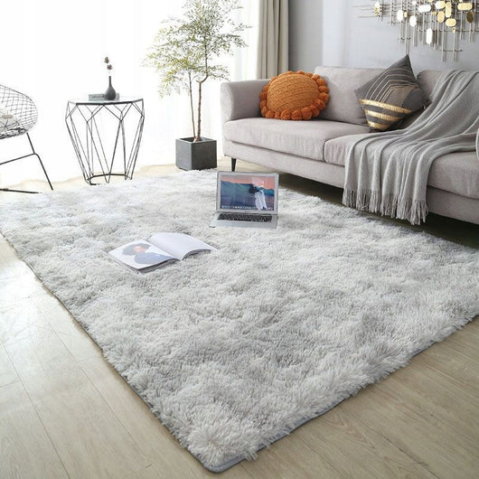 Tappeto shaggy in peluche grigio chiaro 300x200 cm