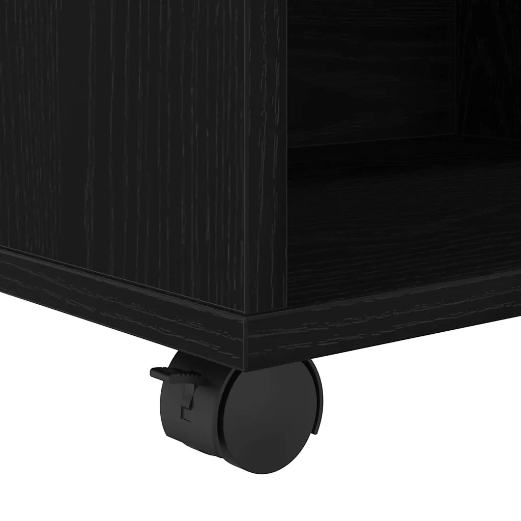 Armadio con ruota Rovere Nero 46 x 36 x 59 cm Legno multistrato 862673