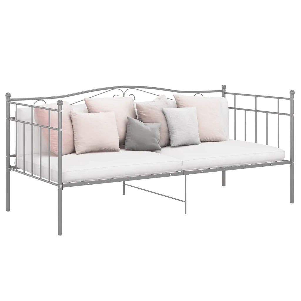 Telaio Divano Letto Grigio in Metallo 90x200 cm