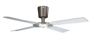 Vam Ventilatore da soffitto con luce LED alluminio naturale 142 cm a risparmio energetico pale di gomma 142 cm telecomando 6 velocitÃ