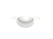 DORIDE faretto da Incasso 1 Luce tonda attacco GU10 bianca in gesso IP44 d.9cm