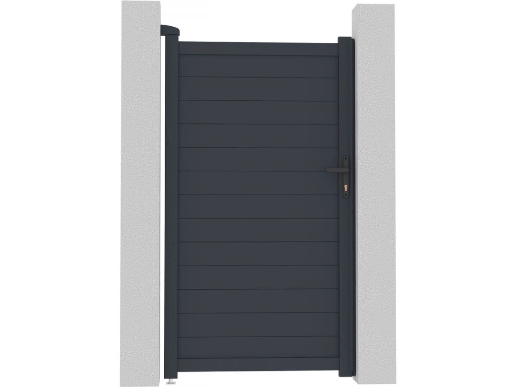 Cancello in alluminio "Marc" - 101,2 x 180,9 cm - Grigio