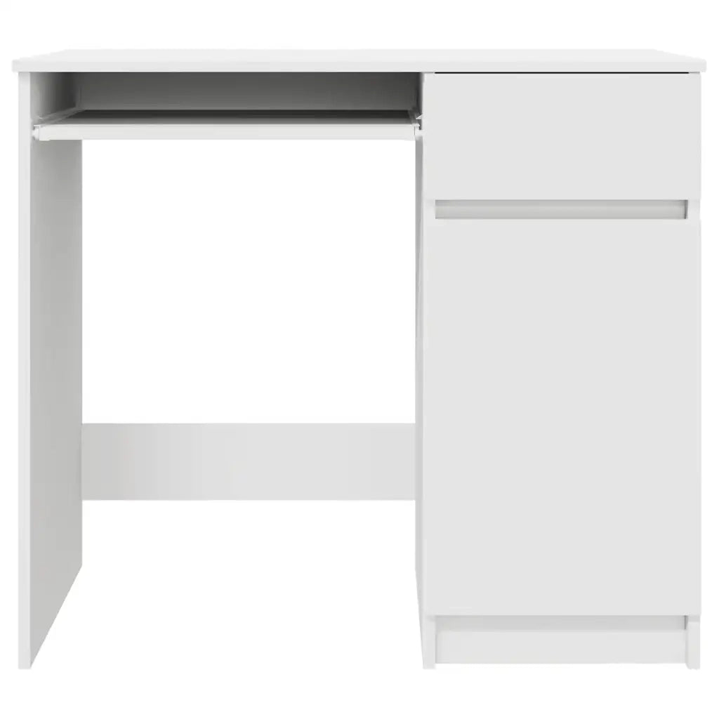 Scrivania Bianca 86x49x76 cm in Legno Multistrato