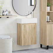 Mobile bagno con rubinetto Rovere Sonoma 45,5 x 22,5 x 84 cm