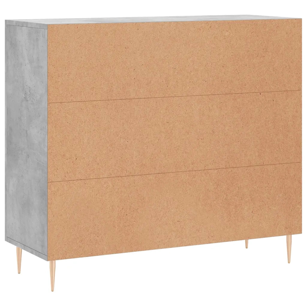 Credenza | Madia | Buffet da pranzo | Armadio da pranzo Grigio Cemento 90x34x80 cm in Legno Multistrato