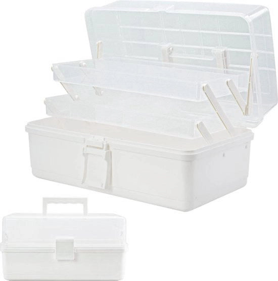 Cassa multifunzionale per l'organizzazione - 1 pezzo - Bianco - Plastica - 33 cm