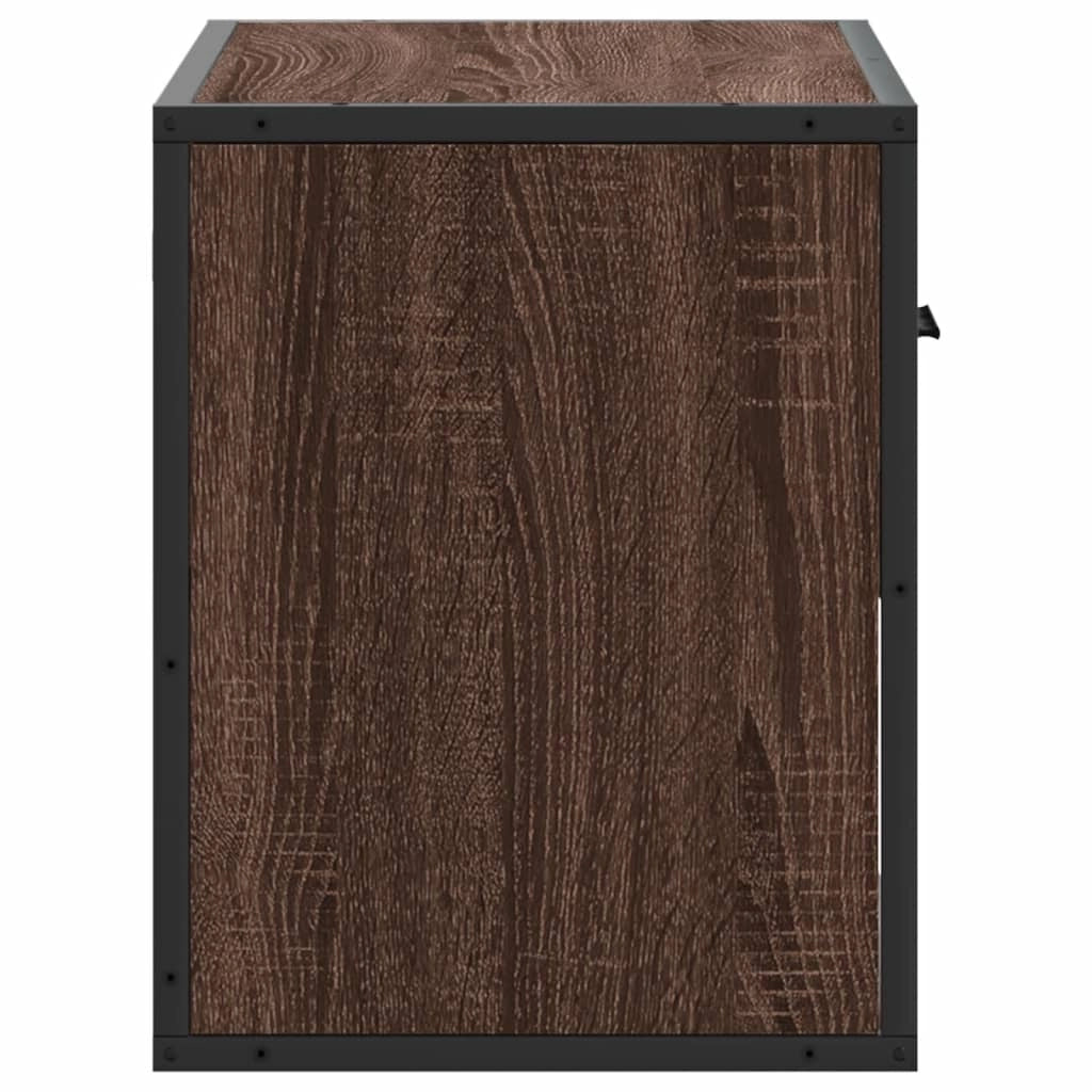 Mobile TV multimediale mensola TV credenza mobile TV per sala da pranzo soggiorno camera da letto rovere marrone 60 x 31 x 39,5 cm legno ingegnerizzato e metallo marrone 02_0027253