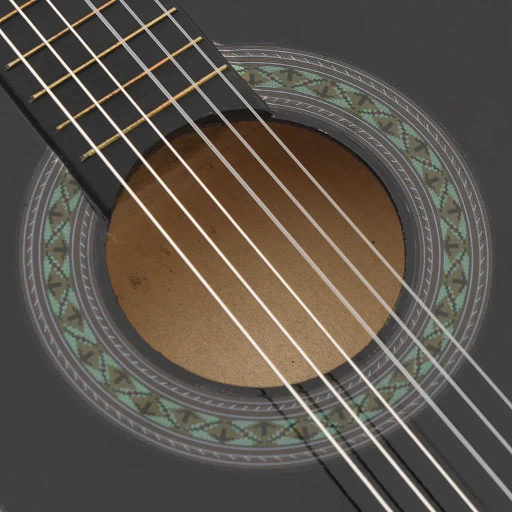 Set Chitarra Classica per Principianti 8 pz Nera 1/2 34" cod mxl 73773