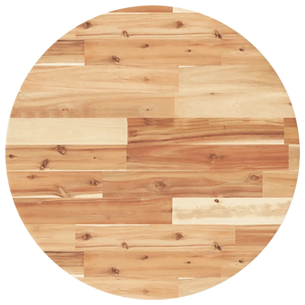 Piano Tavolo Rotondo Ø60x2 cm in Legno Massello di Acacia
