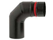 1pz gomito 90 porcellanato stufe pellet nero opaco "ala pellet eco"  mm80 cod:ferx.fer362153