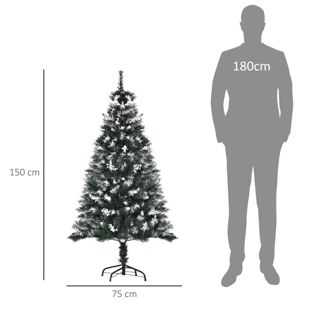 Albero di Natale Artificiale ¨C zephmum ¨C Verde 150 cm Pieghevole
