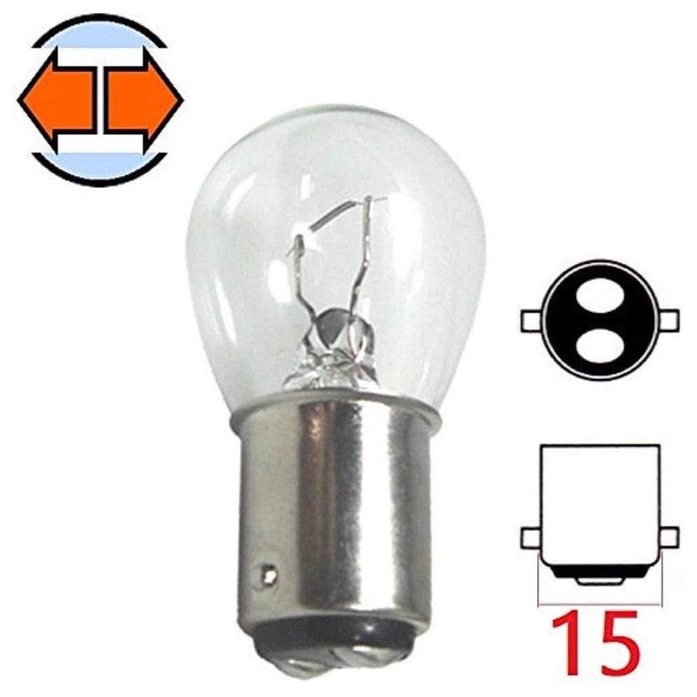 Trade Shop - Lampadine Di Posizione Ba15d G18 12v 10/5 Watt Lampadine Luminose Ricambio Auto -