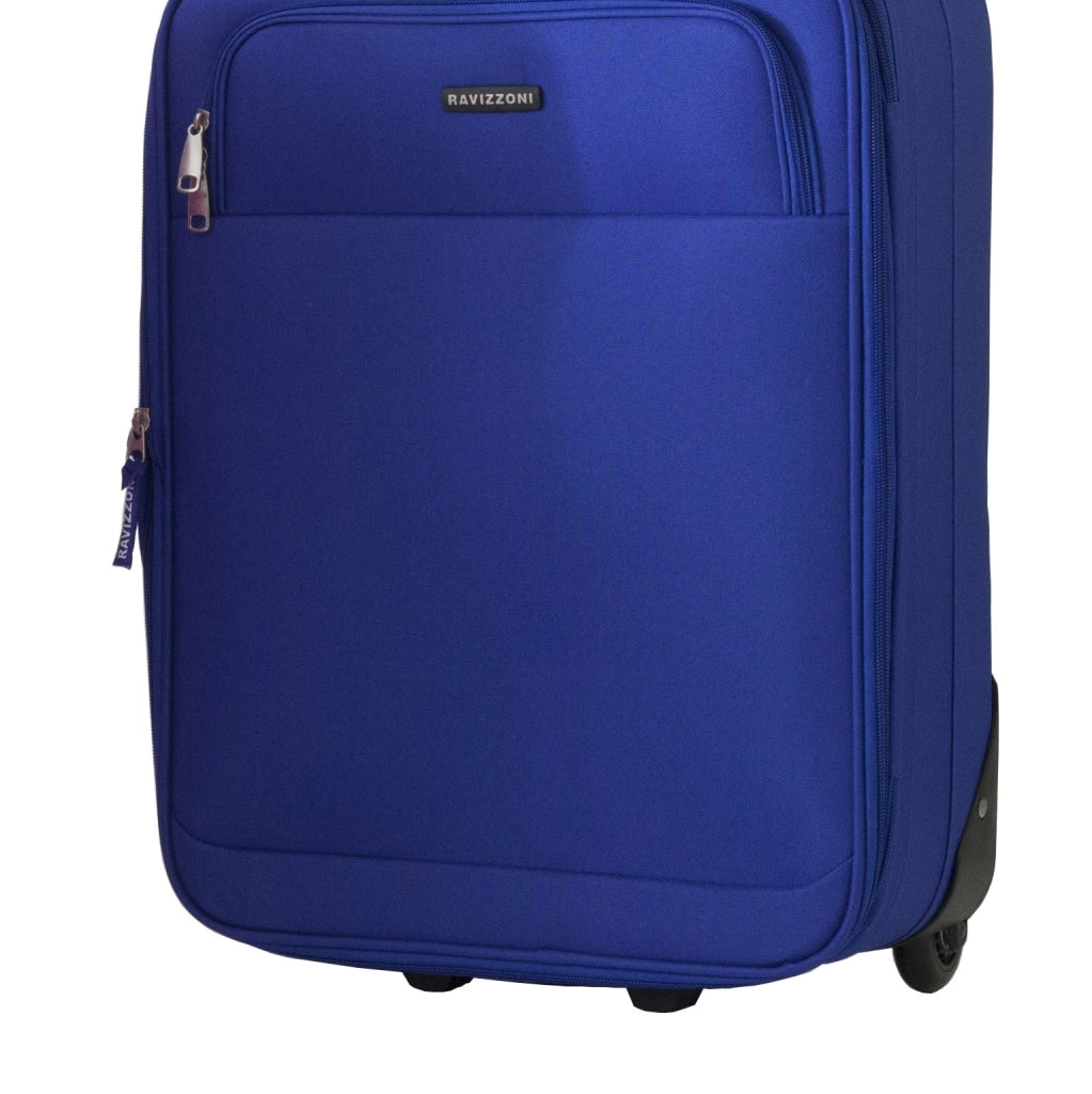 Valigia trolley 40x20x55 cm, blu, poliestere, ruote, maniglie Ravizzoni Nariti