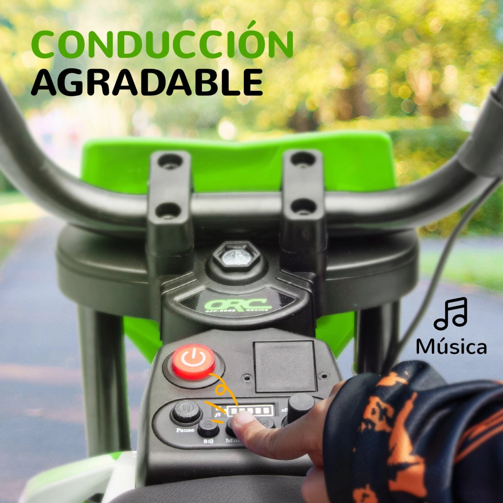 Moto Elettrica per Bambini ¨C zephmum ¨C Verde, Batteria 12V, 30 kg
