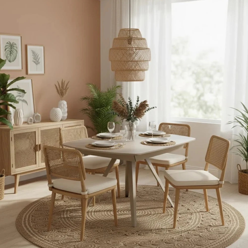 Tavolo da pranzo allungabile in vetro temperato tortora Float 120-180x90 cm fino a 8 posti | Duzzle