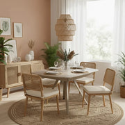 Tavolo da pranzo allungabile in vetro temperato tortora Float 120-180x90 cm fino a 8 posti | Duzzle