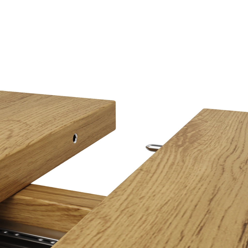 TAVOLO Allungabile 110-140x80x76 cm Nero MDF con portabottiglie