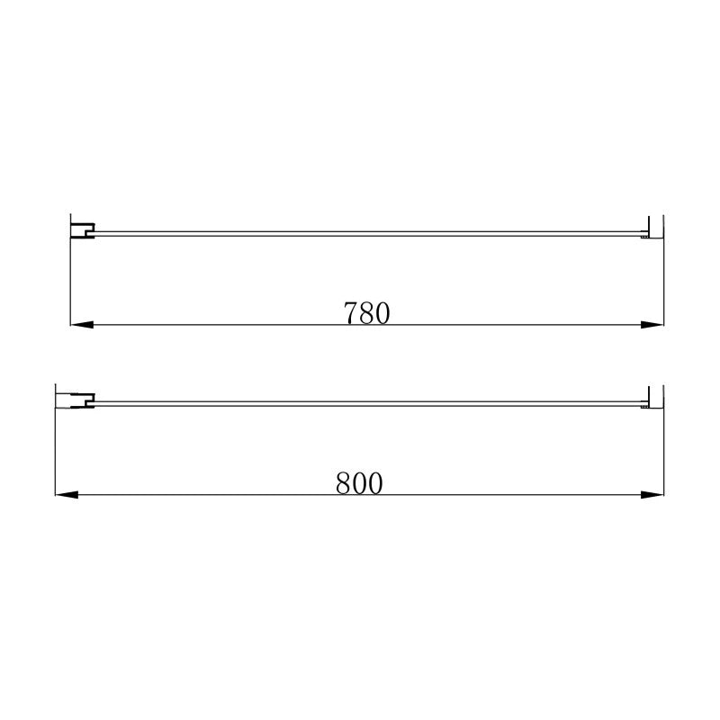 Lato Fisso 78-80x190h 6mm Cromato - Imperia
