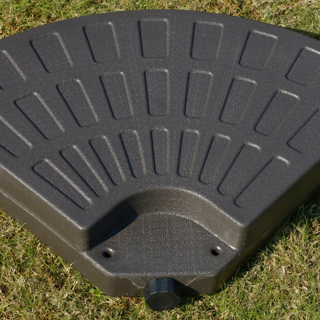 Base per Ombrellone da Giardino Ø100x10,5 cm in HDPE Marrone