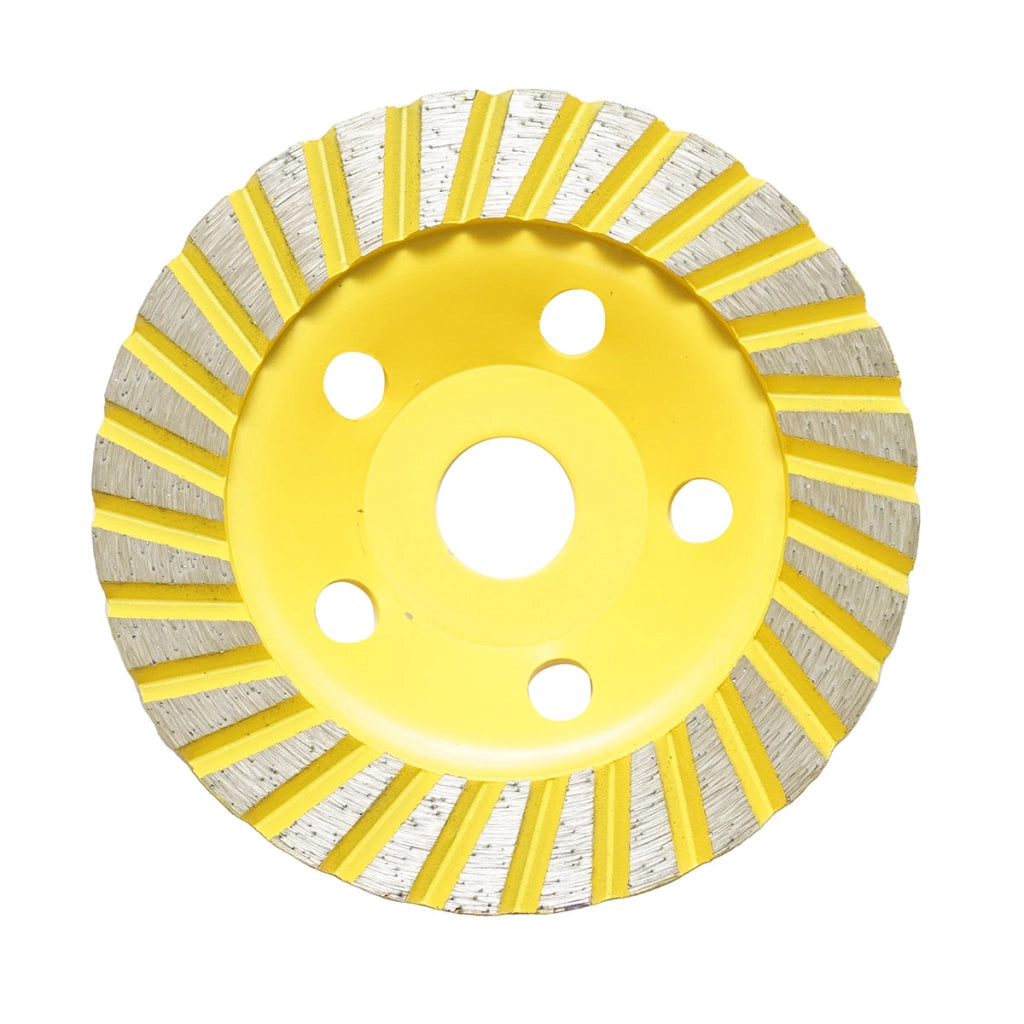 Disco diamantato turbo segmentato tipo coppa 125x22.23 mm per levigatura di cemento, granito e pietra, Crownman