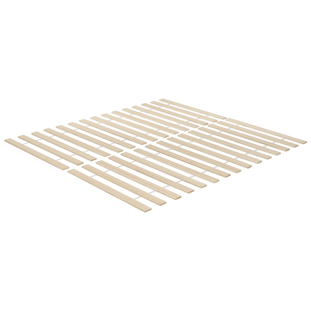 Letto in marrone chiaro 160 x 200 cm testiera e rete a doghe letto grande