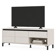 Corciano, Mobile Porta tv un Cassetto, 151x40x52h cm Bianco Crema