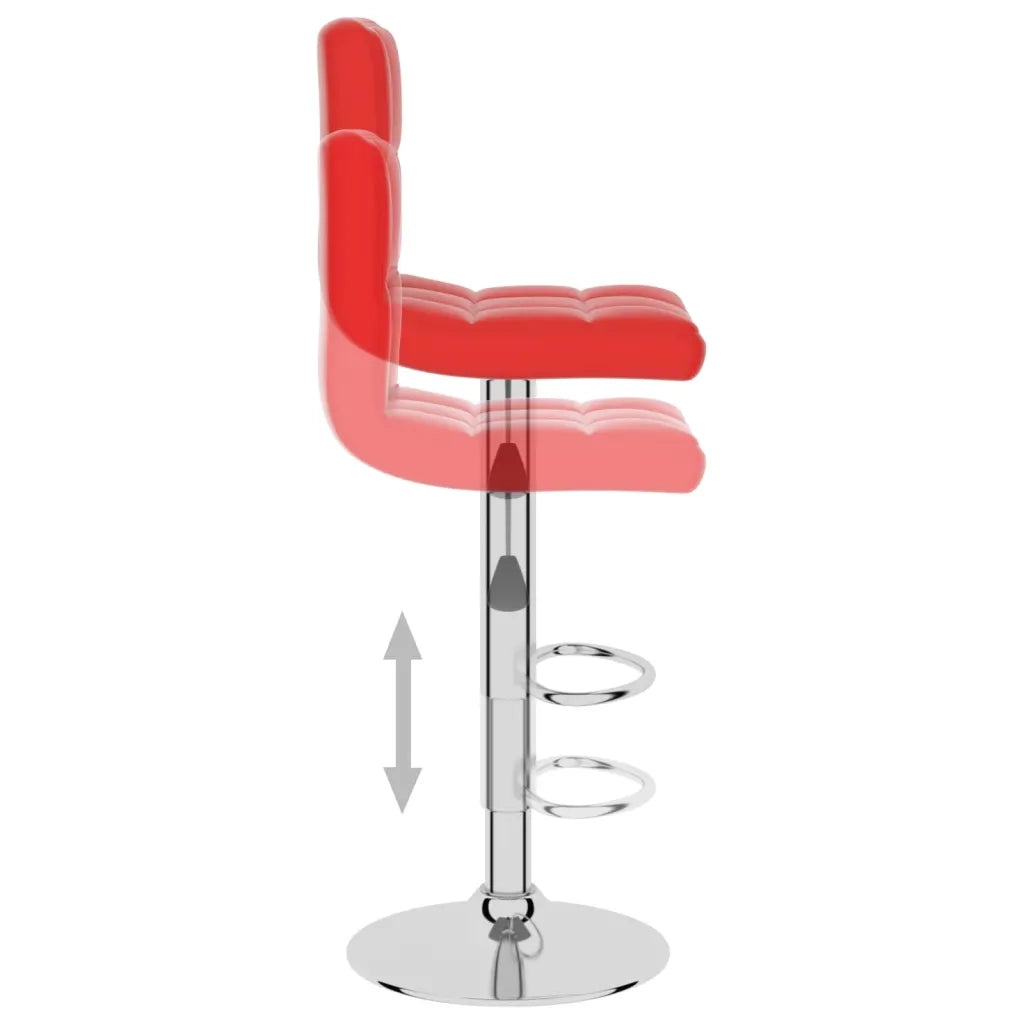 Sgabello da Bar Rosso in Similpelle