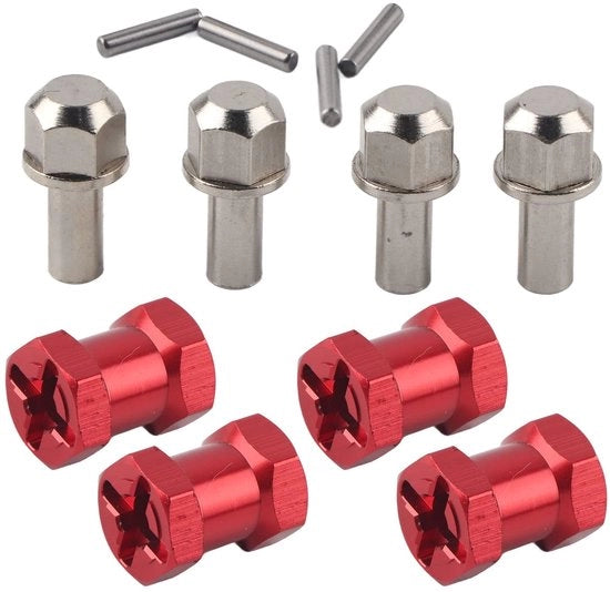 Adattatore auto per RC - 12 mm zeskantige ruota - Per Hsp telecomando - Formato 1/14 - Adattatore metallico - Adatto per cingoli