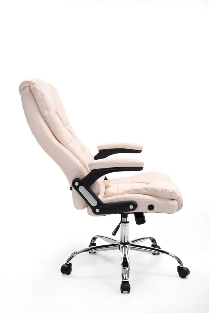 Sedia da ufficio Thor in similpelle crema