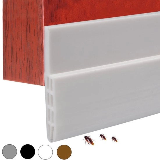 Striscia di chiusura 100 cm - Gomma siliconica - Autoadesiva - Riduzione del rumore - Repellente insetti - Duratura e flessibilità - Striscia di sigillatura