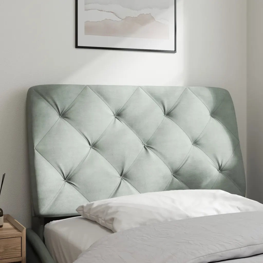 Cuscino Testiera Grigio Chiaro 90 cm in Velluto CFW4057852