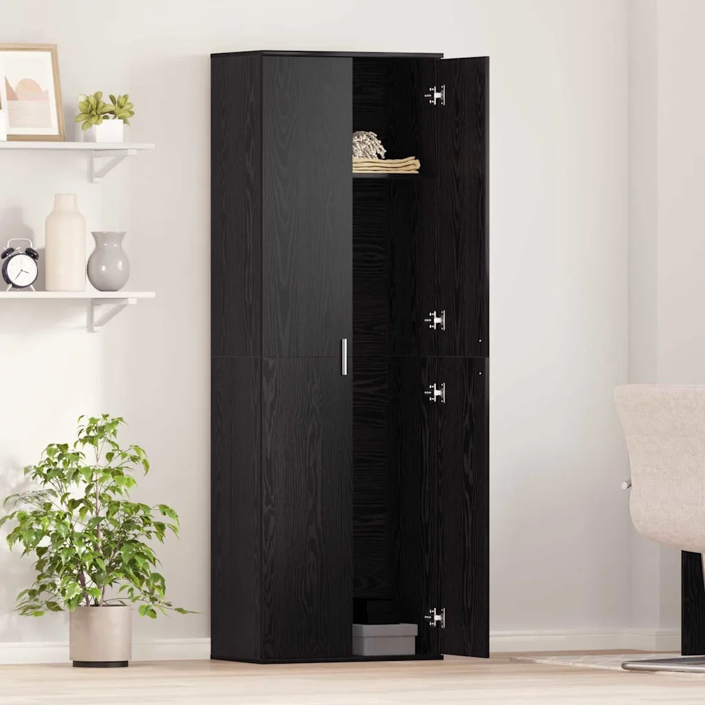 Alto mobile Rovere nero 60 x 35 x 180 cm Legno multistrato 3365569