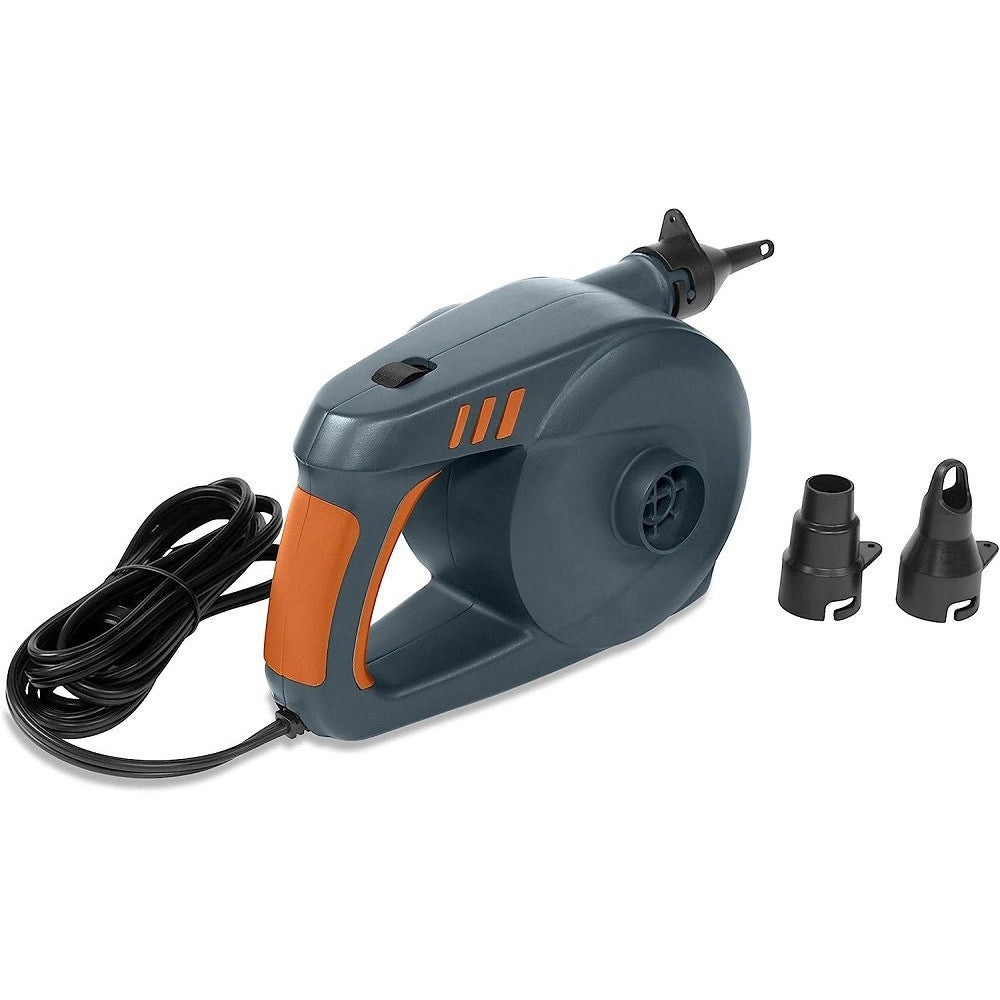 Trade Shop - Pompa Di Gonfiaggio Elettrica Powergrip A Corrente Continua 3 Adattatori 62164 -