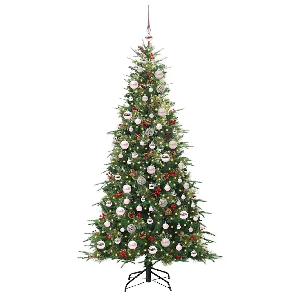 Albero di Natale | Decorazioni natalizie Artificiale con Rami Pieghevoli Verde 180 cm