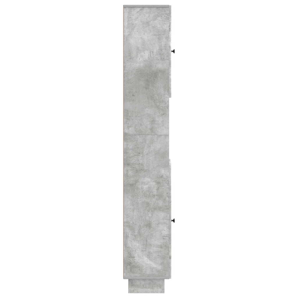 Armadio da Bagno con Ripiano Aperto EDE Grigio Cemento 895938