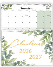 Calendario familiare 2026 - Calendario mensile A4 - Calendario da appendere 18 mesi - Pianificatore mensile - Calendario per famiglia - Organizzare in modo semplice