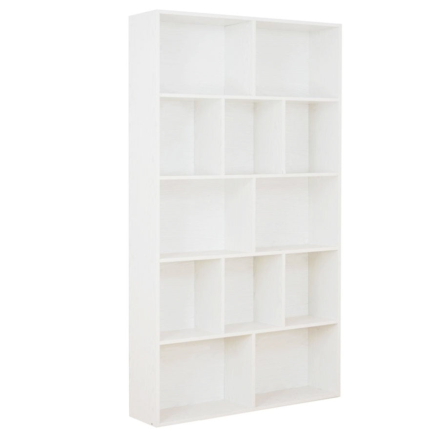 Mobile libreria moderno 12 ripiani 100x180x24 cm bianco opaco