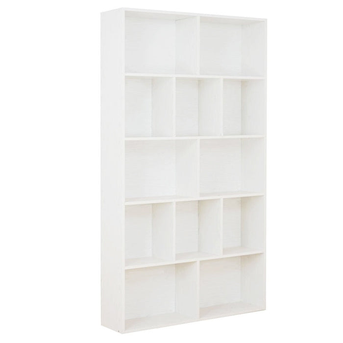 Mobile libreria moderno 12 ripiani 100x180x24 cm bianco opaco