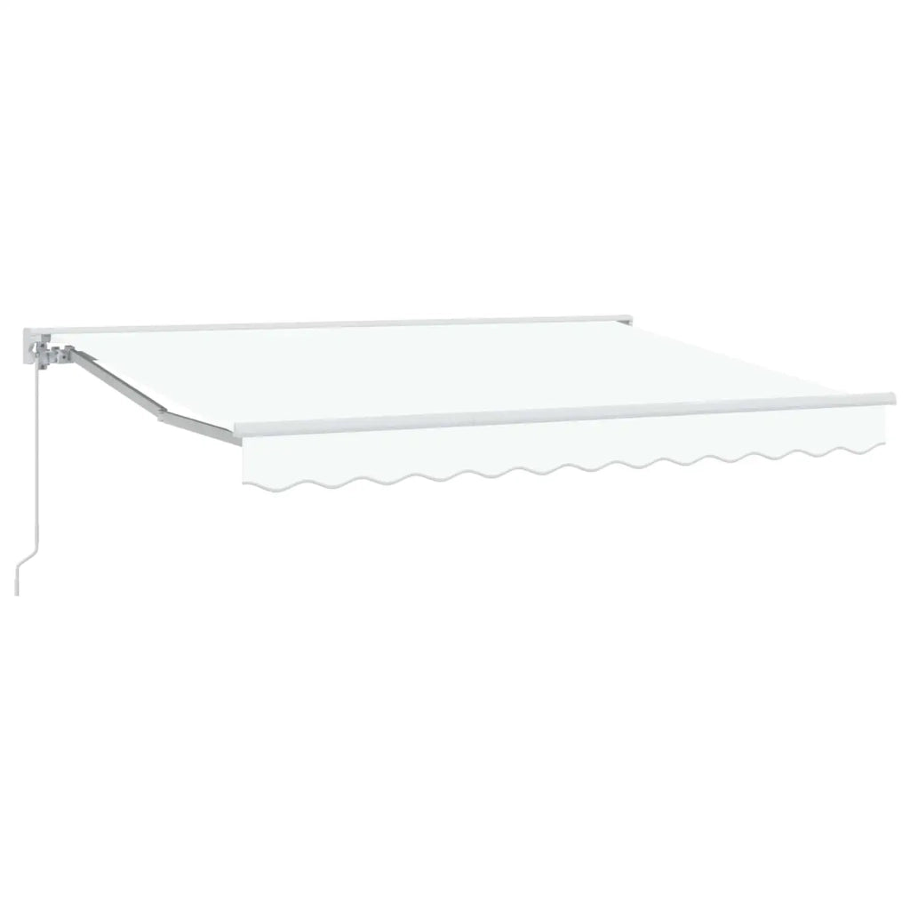 Tenda retrattile manuale-Tenda parasole per balcone Bianco 3,5 x 2,5 m