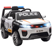 Auto Elettrica Polizia per Bambini con Telecomando ¨C Xylo ¨C Bianco con Sirena e Sospensioni