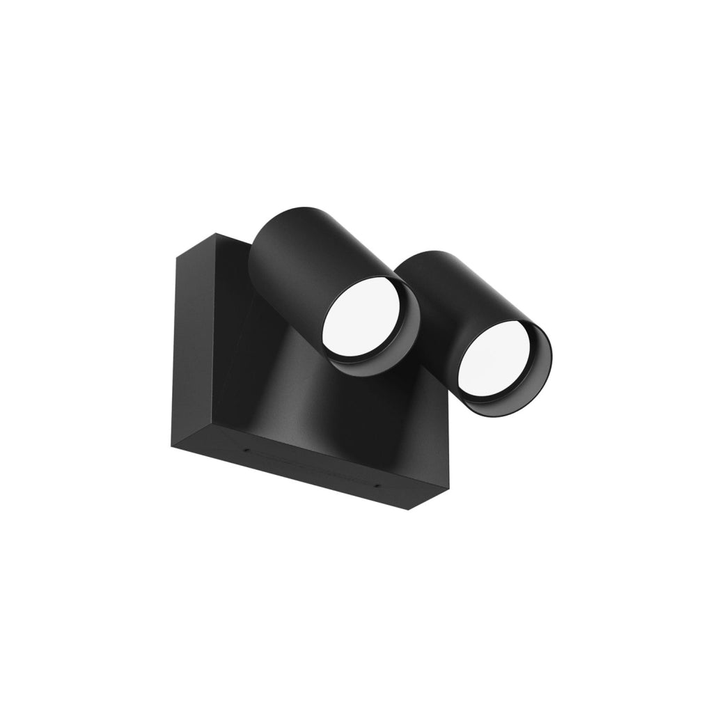 Applique GES2074 in alluminio antracite, 18W LED orientabile, CCT Switch 3000K/4000K/6500K, IP65, luce da parete - Gealuce