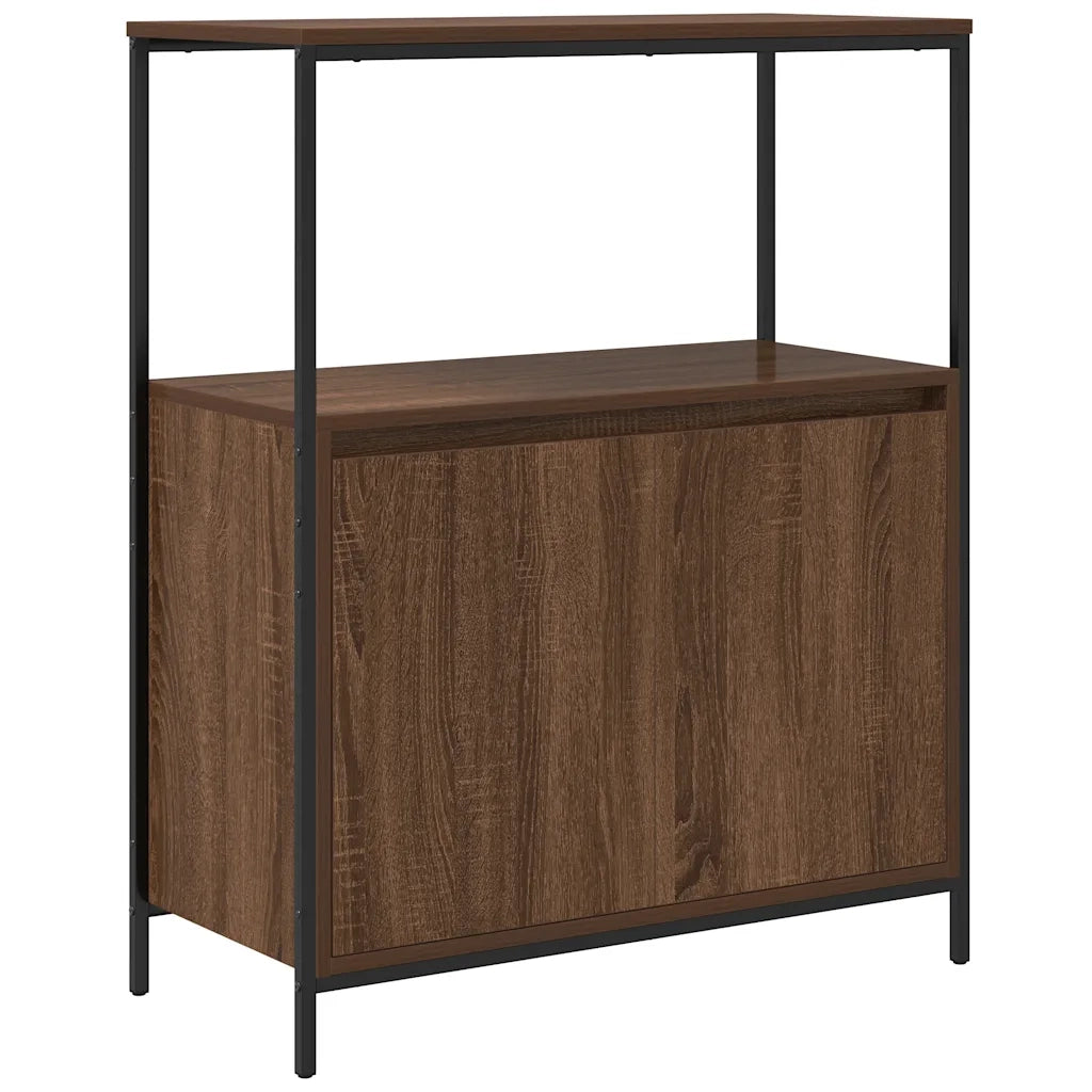 Mobile da Bagno | Armadio da bagno con Ripiani Rovere Marrone 76,5x35x95 cm