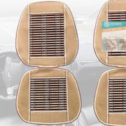Trade Shop - Coprisedile Singolo Auto Universale Areato Legno Bambù Schienale 86x43cm Cx-8235 -