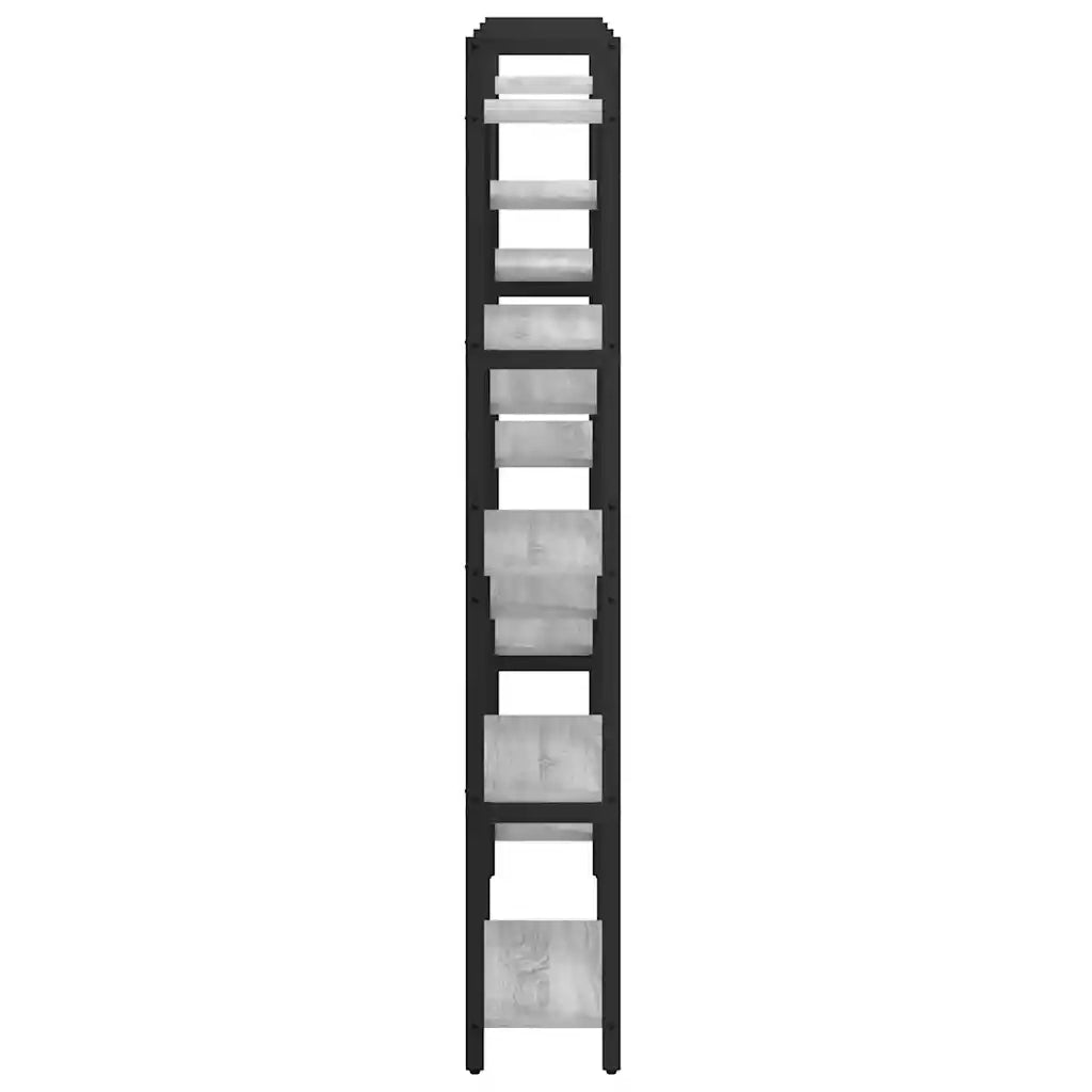 Libreria-Scaffale per Libri-Mobile di Stoccaggio Grigio sonoma 156 x 25 x 167 cm Legno multistrato