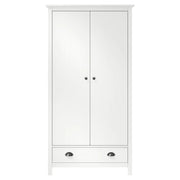 Armadio a 2 Ante Hill Bianco 89x50x170cm in Legno di Pino 288948