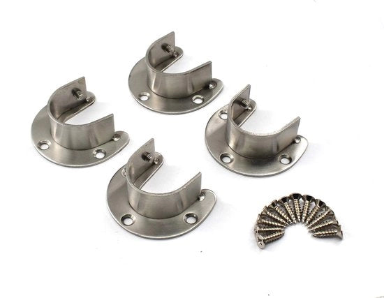 Sostegno per armadietto - Acciaio inossidabile - Bucata a U - D22 - Set di 4 - Imbottito acqua - Installazione semplice