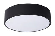 Plafoniera LED 20 cm 12W nera rotonda dimmerabile UNAR Lucide