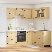 Armadietto con porta SKI 8 pcs Marrone Miele Pino massello